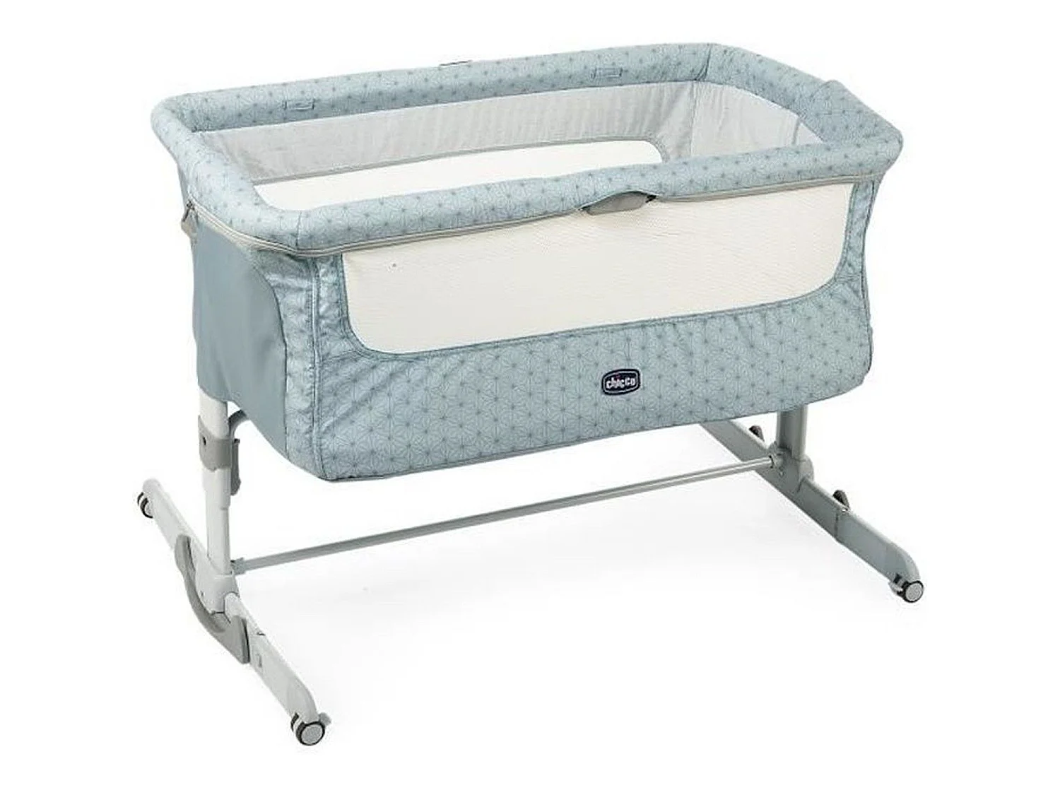 Chicco Next2Me Dream Sage Beistellbett mit verstellbarer Höhe und Matratze