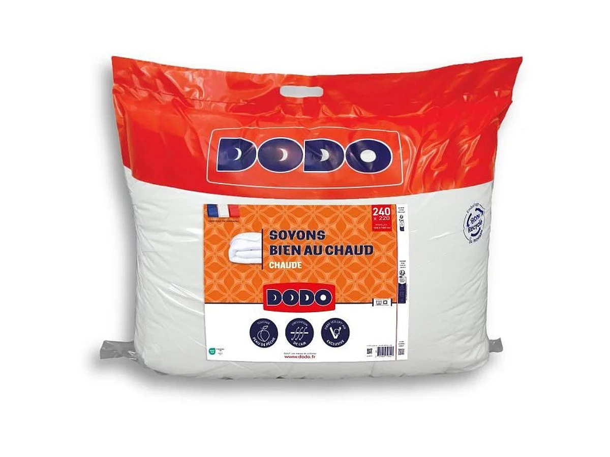 DODO Bien au Chaud — Couette 220 x 240 cm, 400 g/m² Volupt'Air, Blanc