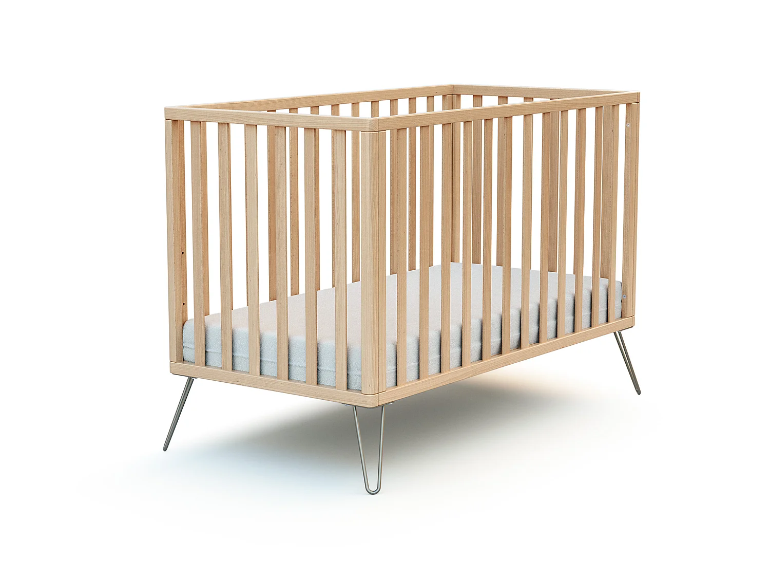 Cuna bebe ONLY madera - Gris - 60 x 120 - 128 x 68 x 86 cm