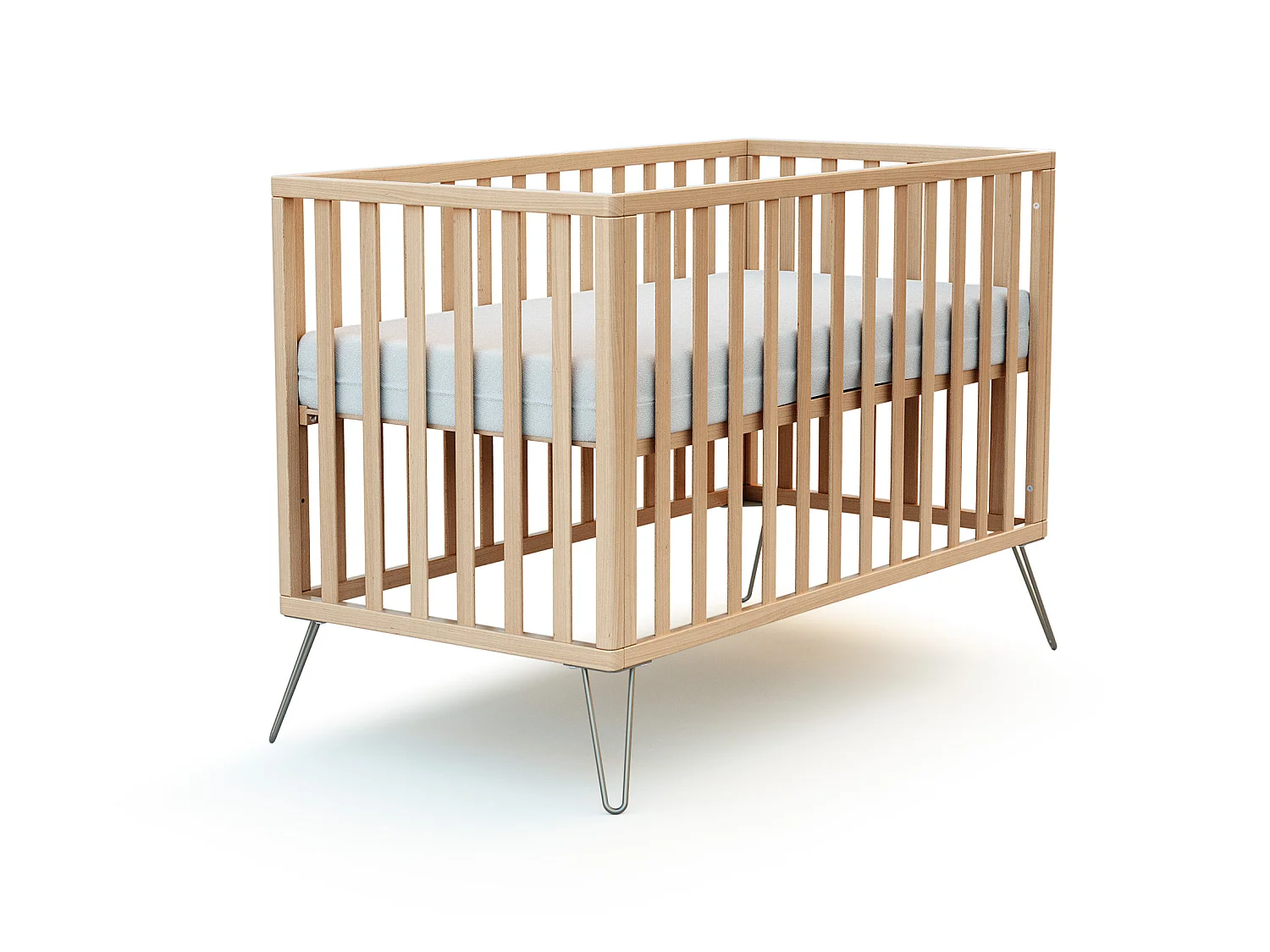 Cuna bebe ONLY madera - Gris - 60 x 120 - 128 x 68 x 86 cm