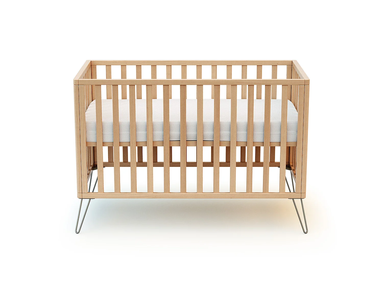 Cuna bebe ONLY madera - Gris - 60 x 120 - 128 x 68 x 86 cm