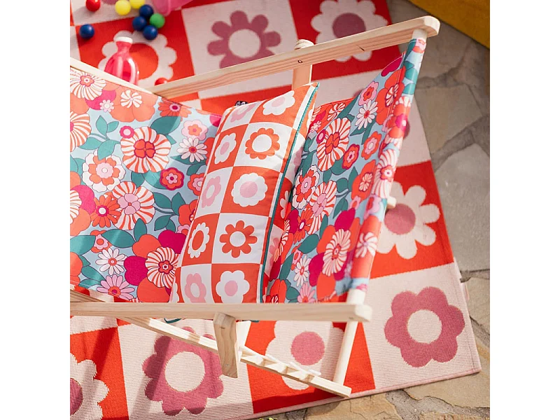 Chilienne Chachapop bois et toile multicolore Atmosphera