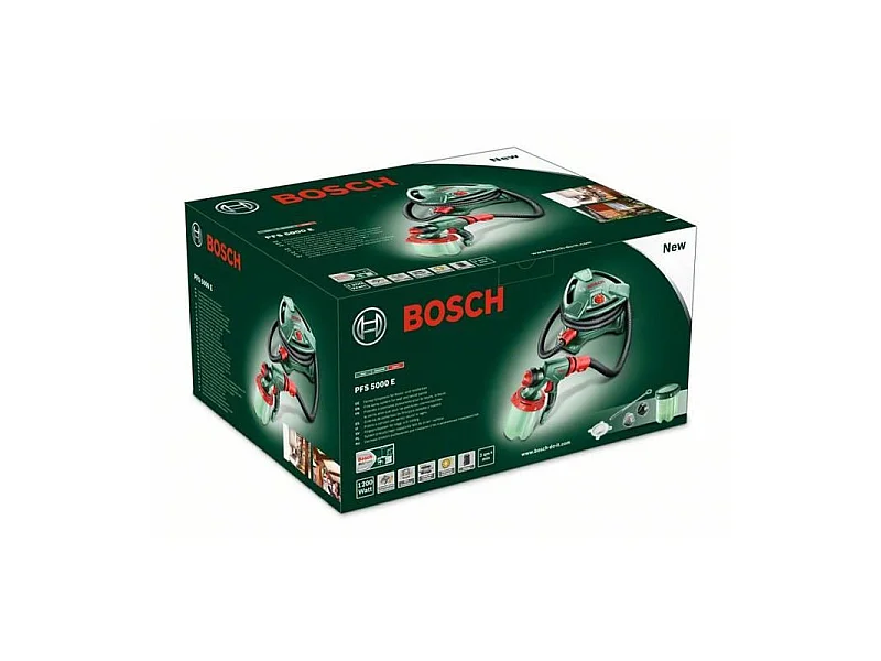 Pistolet à peinture BOSCH PFS 5000 E 1 200 W ALLPaint, 3 buses, vert
