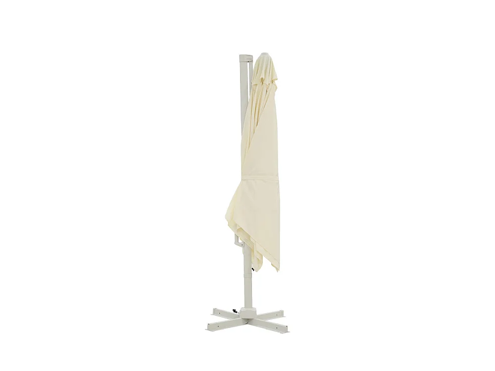 Veya - Parasol carré déporté en aluminium 3x3m - Beige