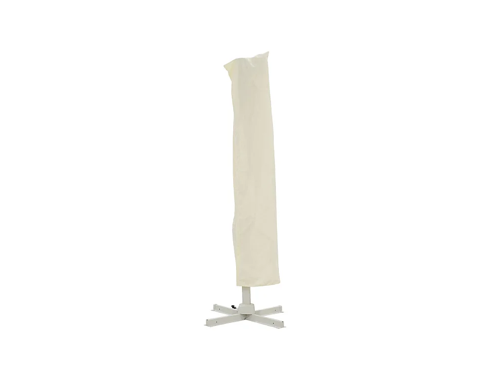 Veya - Parasol carré déporté en aluminium 3x3m - Beige