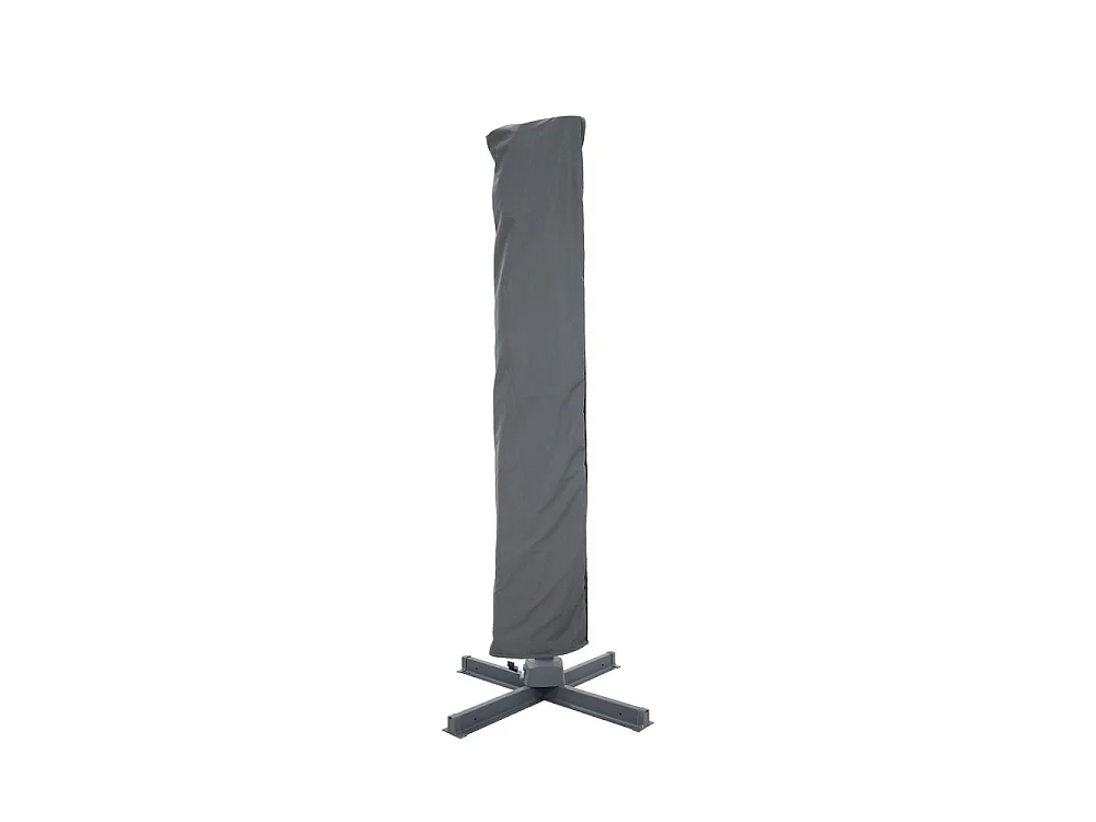 Veya - Parasol rectangulaire déporté en aluminium 3x4m - Gris foncé