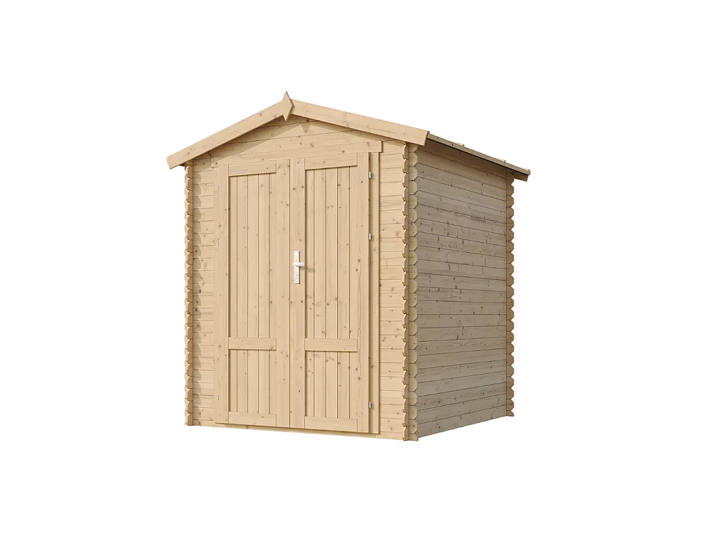 Abri de Jardin en Bois avec sol traité - 186x196xH224 cm / 2.82 m² - M320F1+M320G