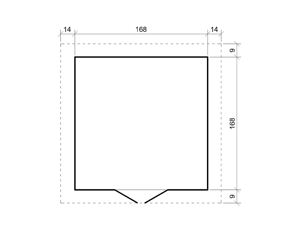 Abri de Jardin en Bois avec sol traité - 186x196xH224 cm / 2.82 m² - M320F1+M320G