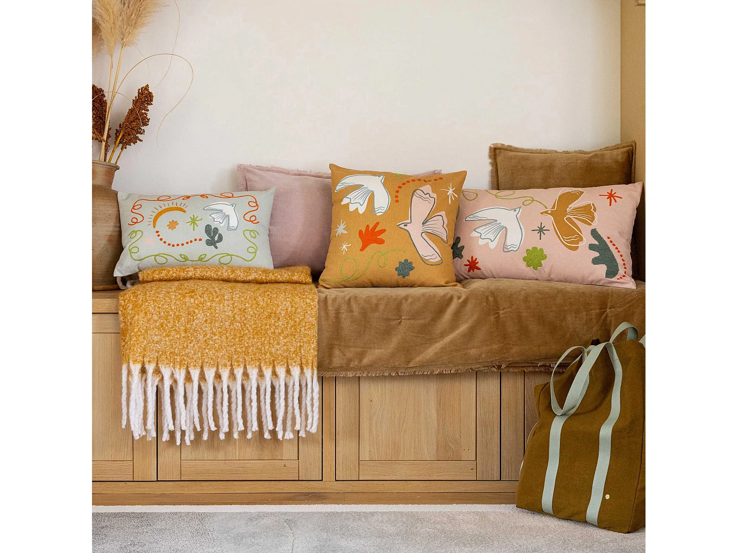 Plaid uni Fara cannelle 135 x 200 cm Vivaraise