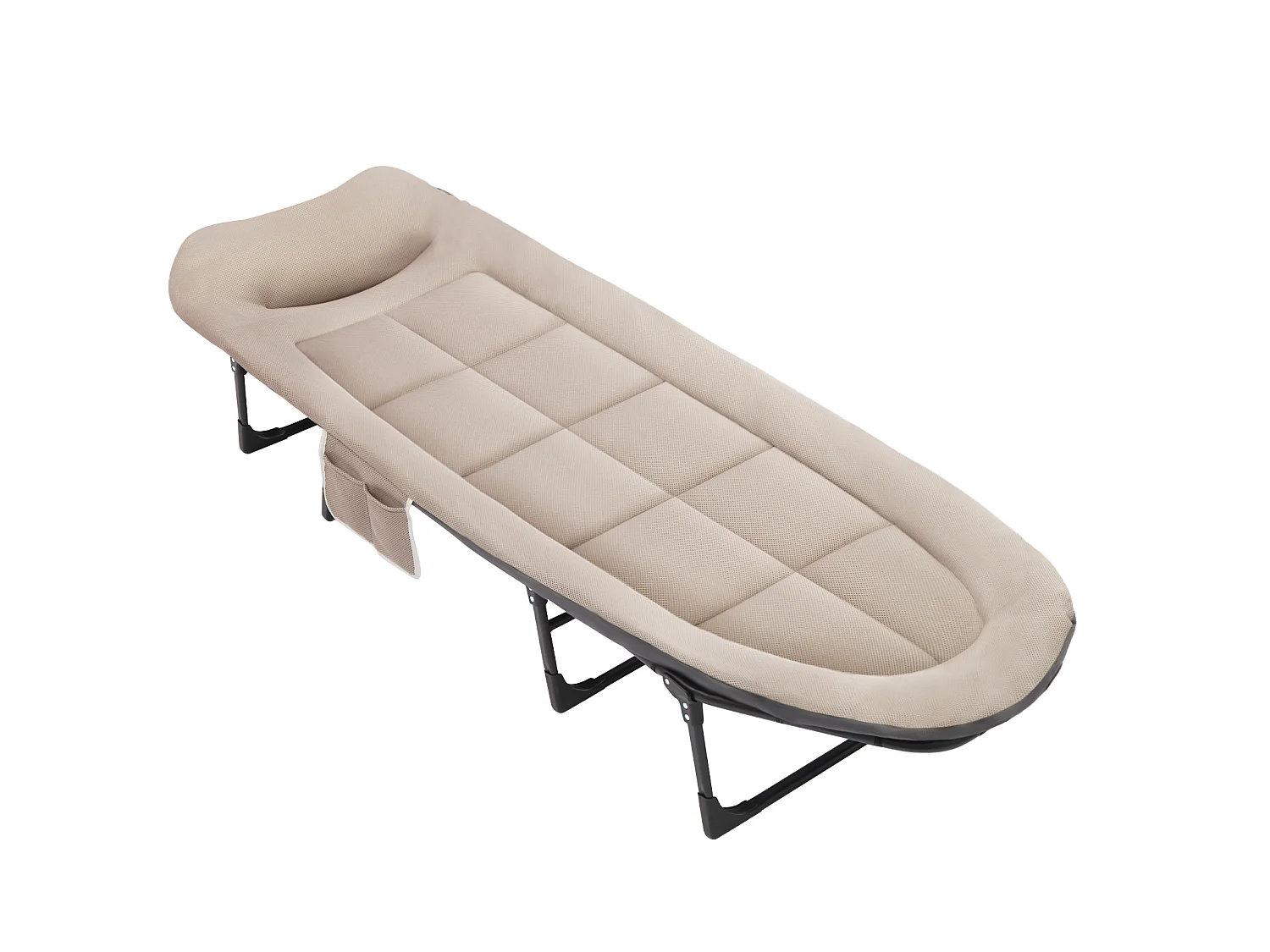 Foldable Camping Bed with Adjustable Head Rest