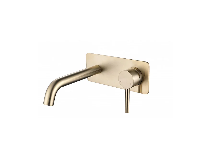 LuxuryBain, Robinet, mitigeur de lavabo encastré rond design doré pour sallle de bain
