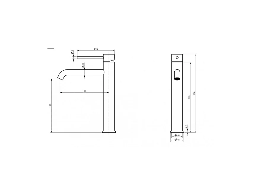 LuxuryBain- Grand Mitigeur, robinet de lavabo pour salle de bain réhaussé design et moderne cuivré