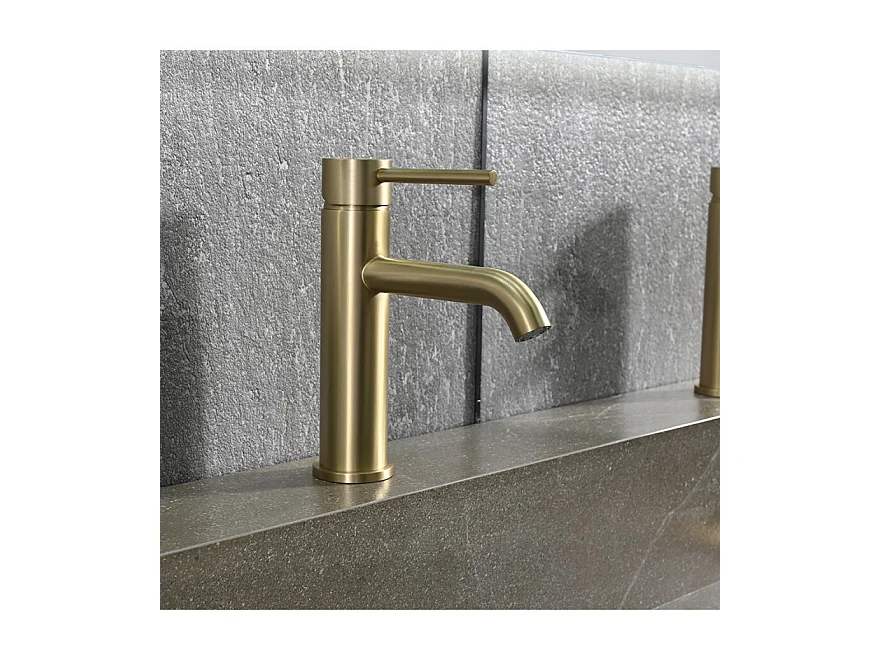 LuxuryBain- Mitigeur, robinet de lavabo pour salle de bain design et moderne doré