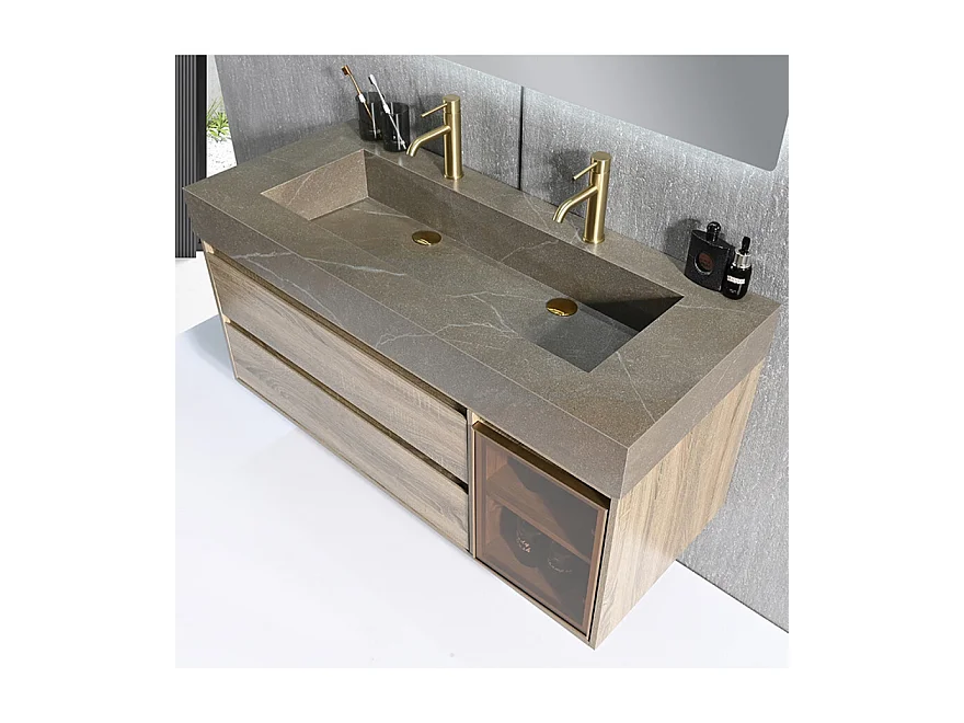 LuxuryBain- Mitigeur, robinet de lavabo pour salle de bain design et moderne doré