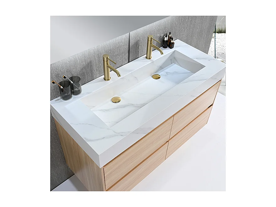 LuxuryBain- Mitigeur, robinet de lavabo pour salle de bain design et moderne doré