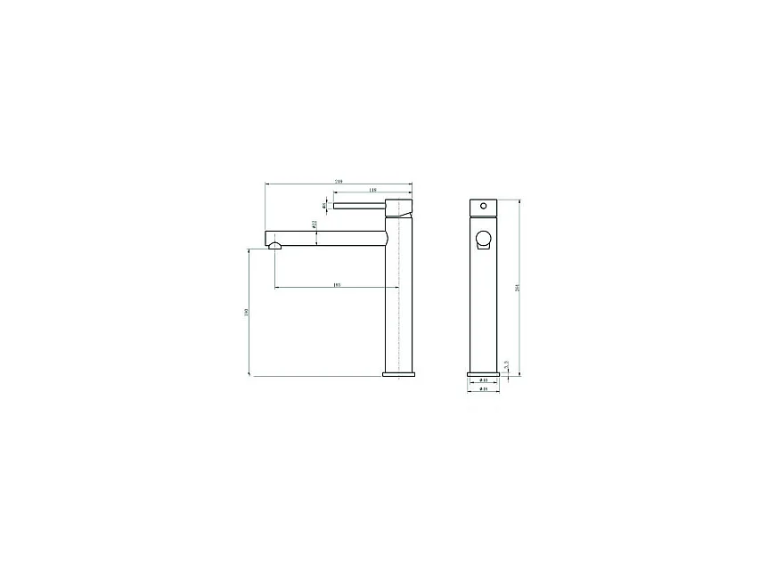 LuxuryBain, Robinet, mitigeur de lavabo réhaussé design doré pour sallle de bain