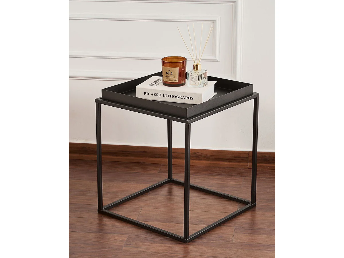 Mesa auxiliar katherine negro para hogar moderno mueble de almacenaje  - Homekit
