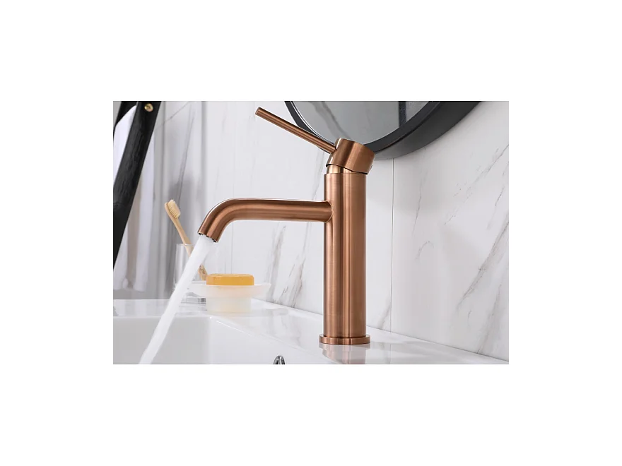 LuxuryBain- Mitigeur, robinet de lavabo pour salle de bain design et moderne cuivré