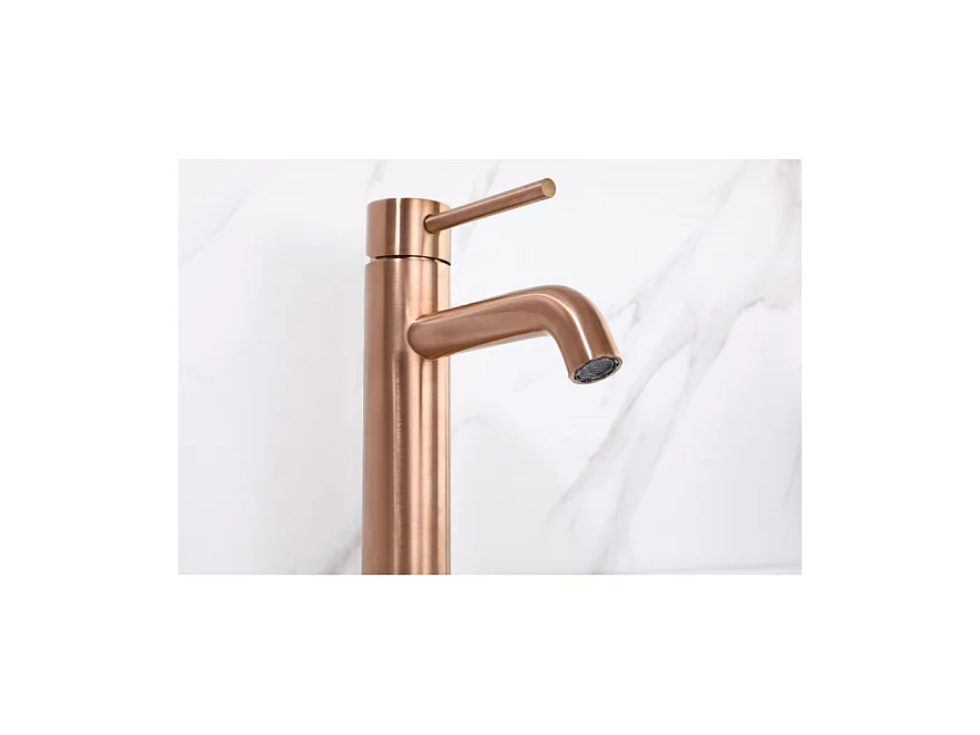 LuxuryBain- Mitigeur, robinet de lavabo pour salle de bain design et moderne cuivré