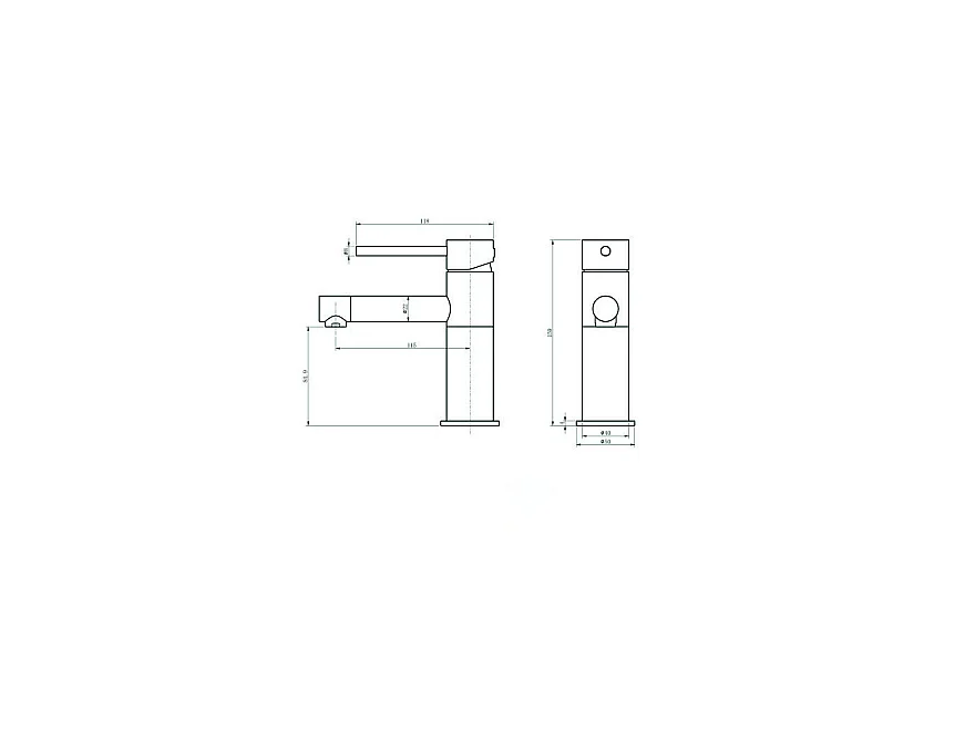 LuxuryBain, Robinet, mitigeur de lavabo design noir mat pour sallle de bain