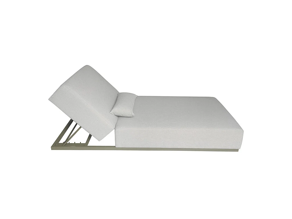 Bain de soleil aluminium CAVALLO inclinable avec coussin