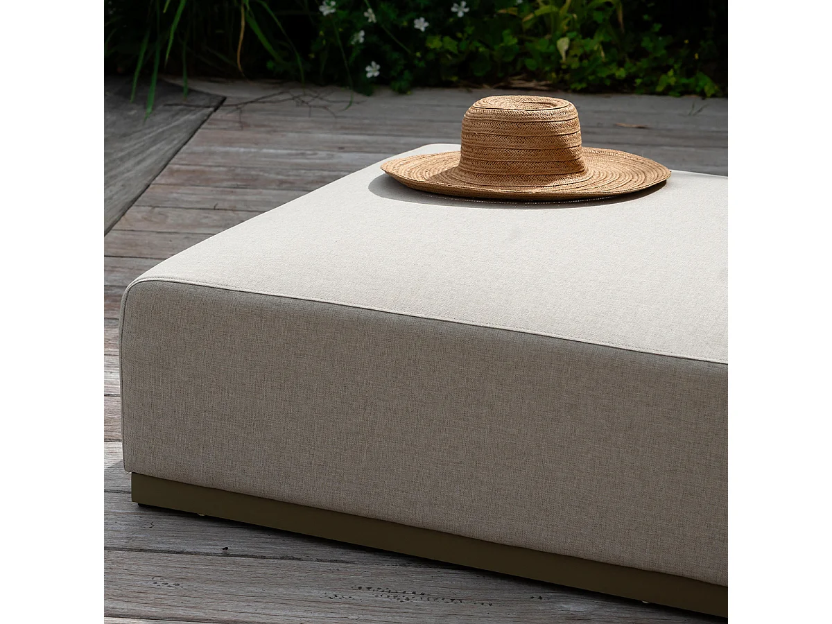 Bain de soleil aluminium CAVALLO inclinable avec coussin