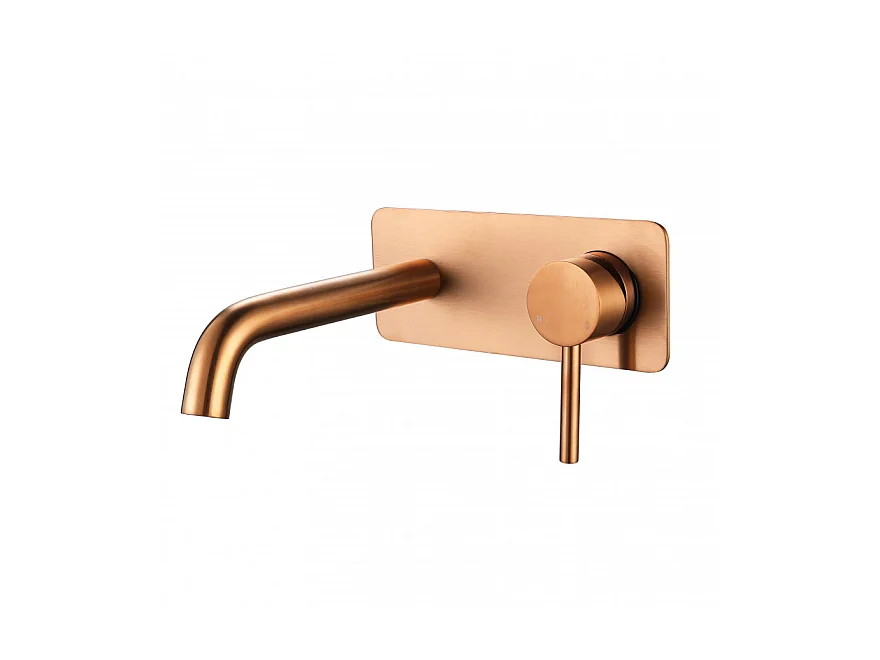 LuxuryBain, Robinet, mitigeur de lavabo encastré rond design cuivré pour sallle de bain