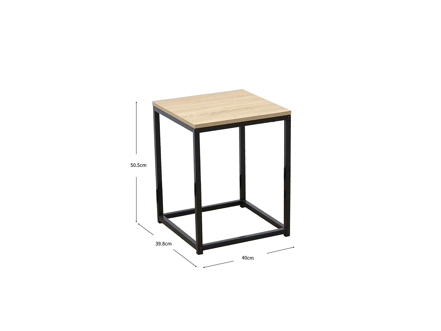 Mesa auxiliar Mindy - Color Madera natural y negro - Homekit