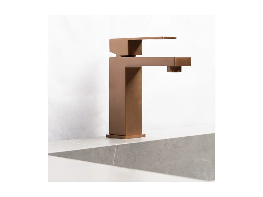 LuxuryBain- Mitigeur, robinet de lavabo pour salle de bain design et moderne cuivré