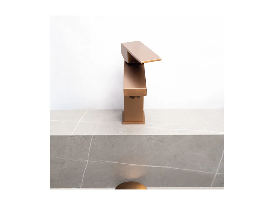 LuxuryBain- Mitigeur, robinet de lavabo pour salle de bain design et moderne cuivré