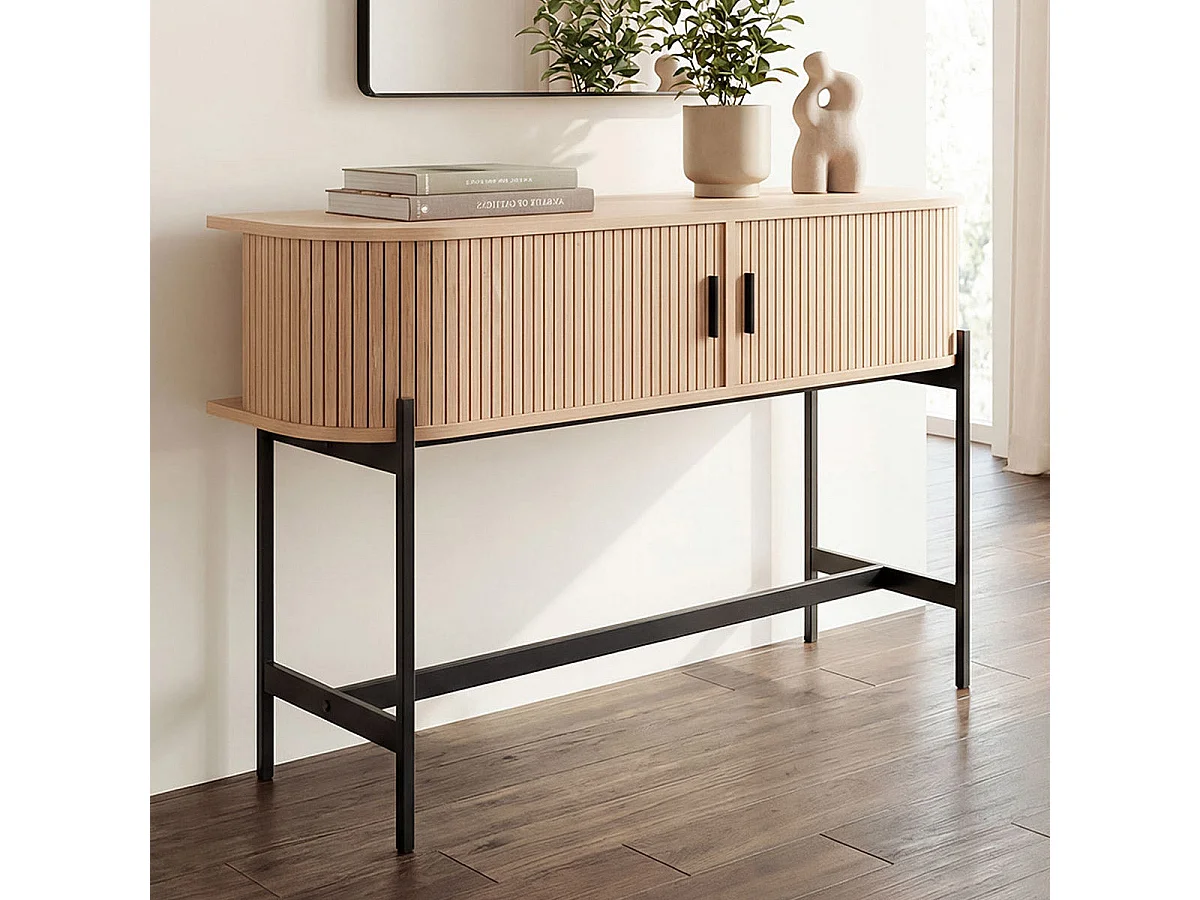Consola Erma - Color Madera natural - Homekit