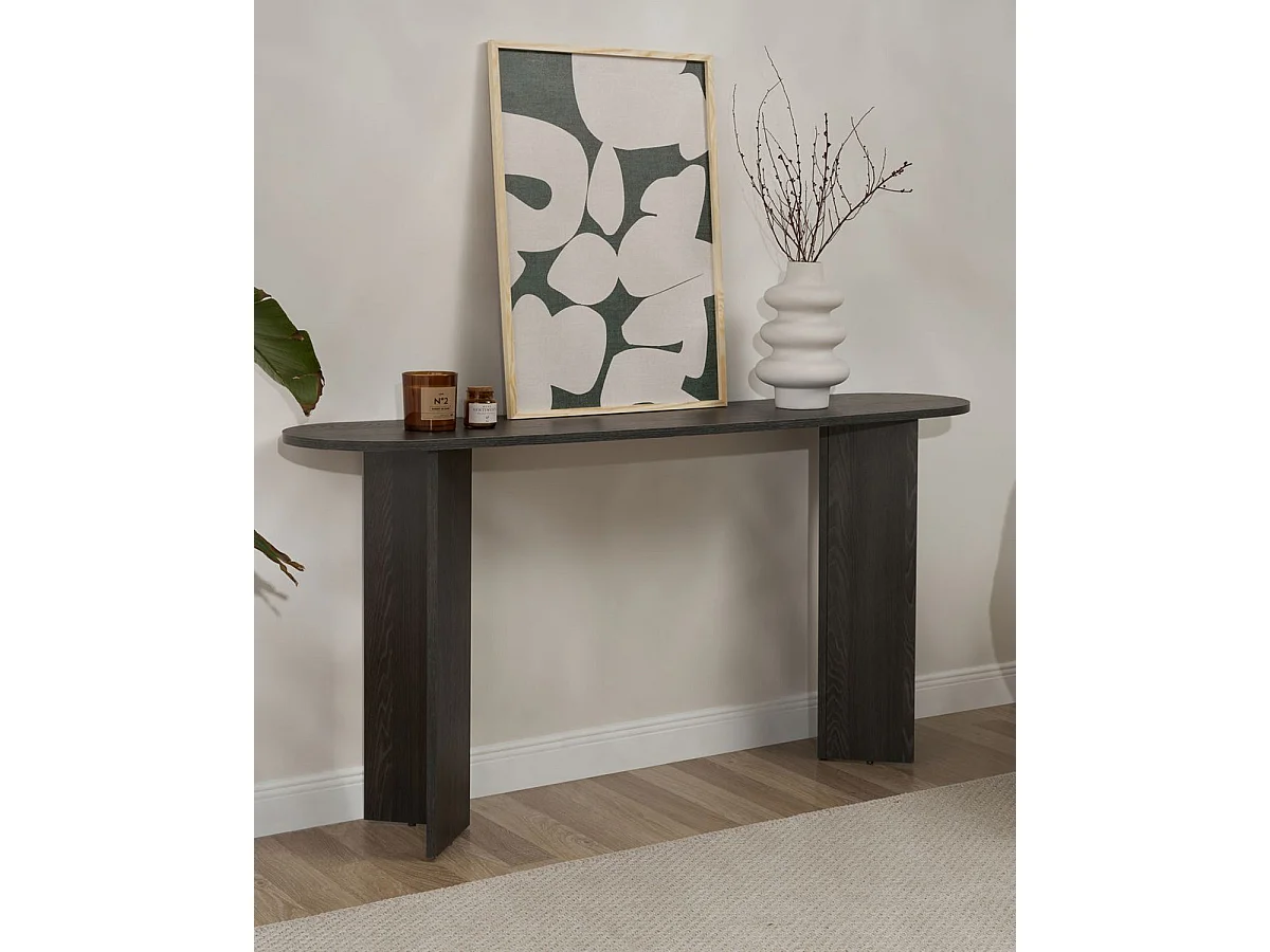 Consola recibidor elsie negro para recibidor o salón mueble auxiliar moderno  - Homekit