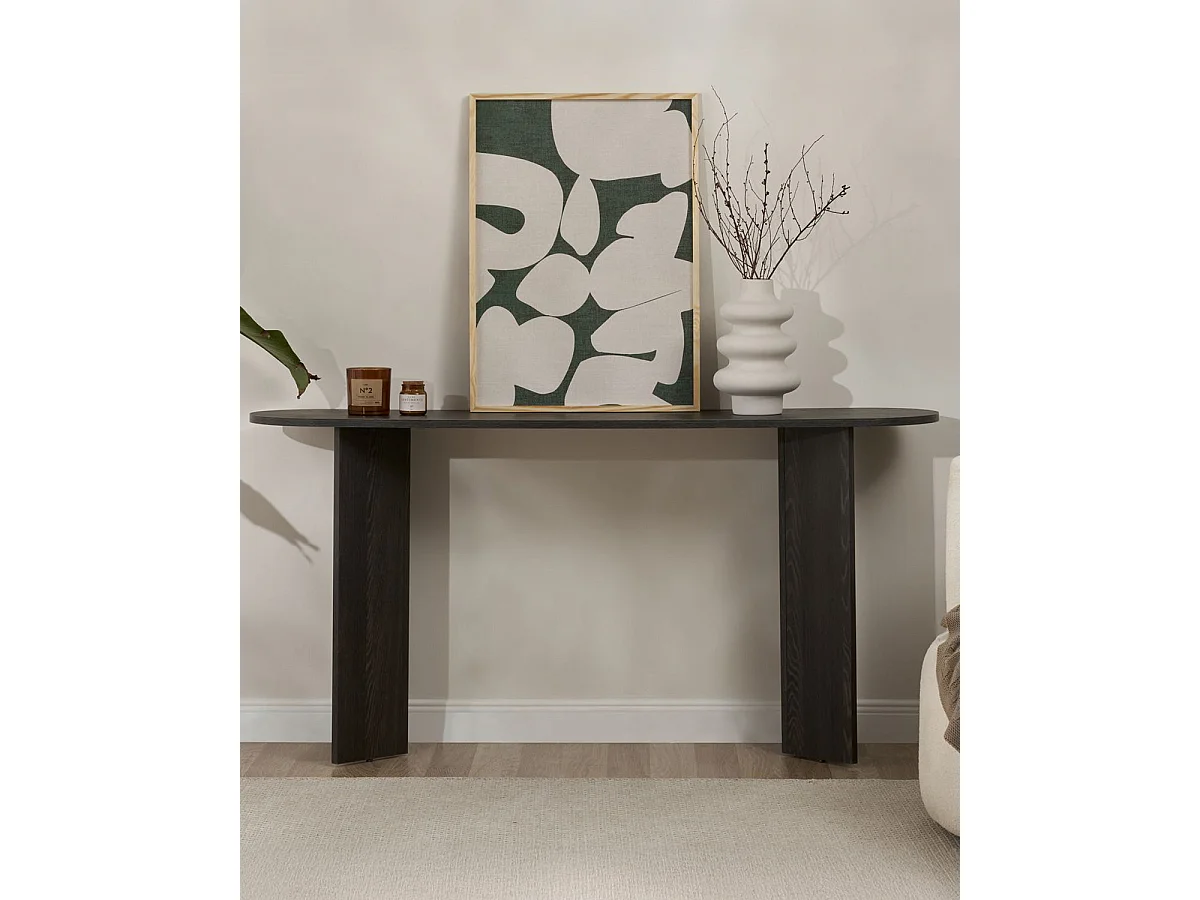Consola recibidor elsie negro para recibidor o salón mueble auxiliar moderno  - Homekit