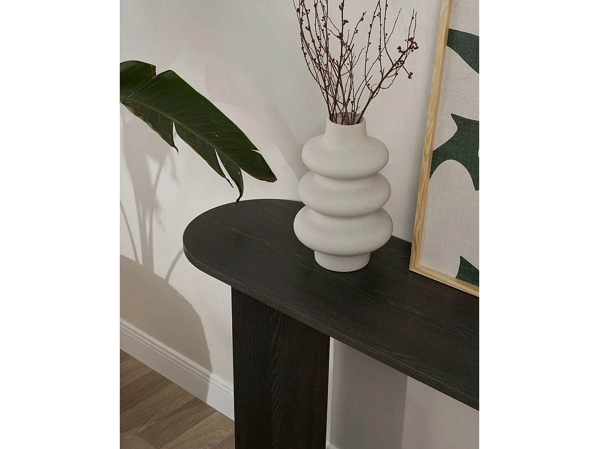 Consola recibidor elsie negro para recibidor o salón mueble auxiliar moderno  - Homekit