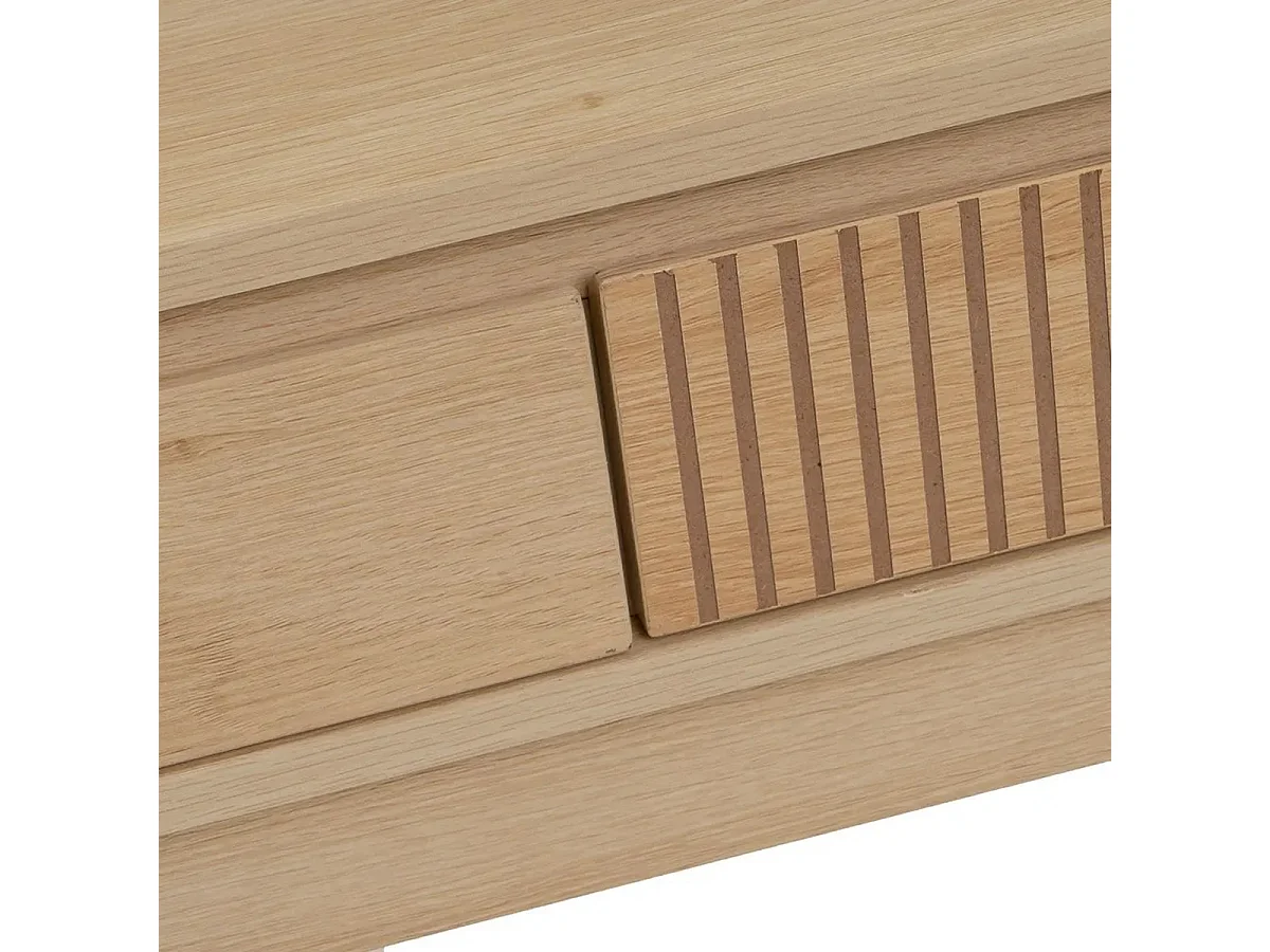 Table Console, meuble de console avec 2 tiroirs en bois coloris naturel - Longueur 100 x Profondeur 30 x Hauteur 76 cm