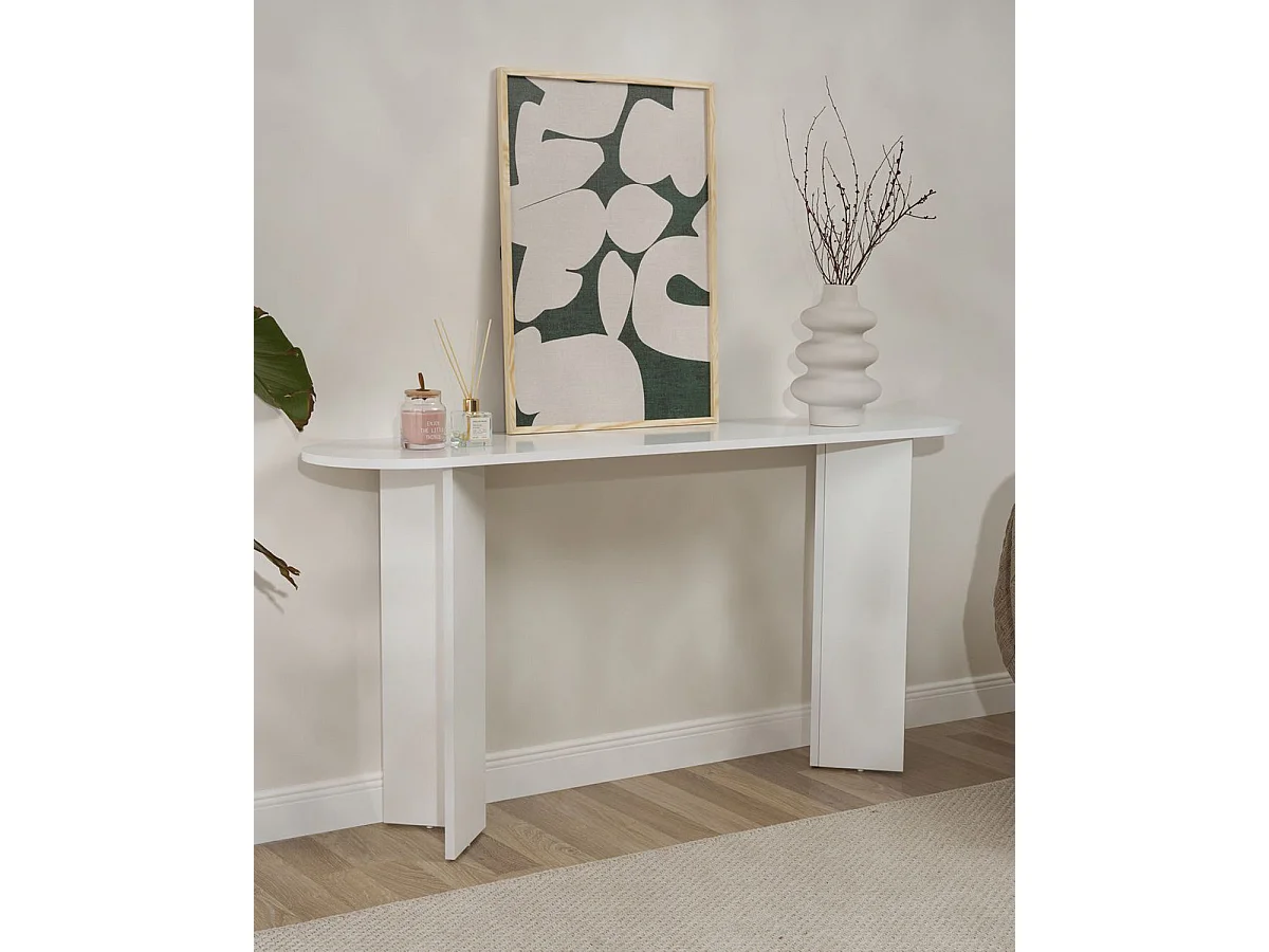 Consola recibidor elsie blanco para recibidor o salón mueble auxiliar moderno  - Homekit