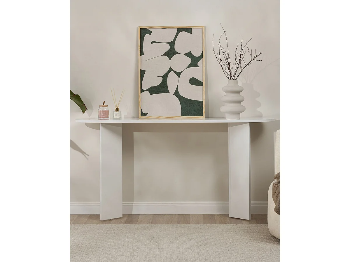 Consola recibidor elsie blanco para recibidor o salón mueble auxiliar moderno  - Homekit