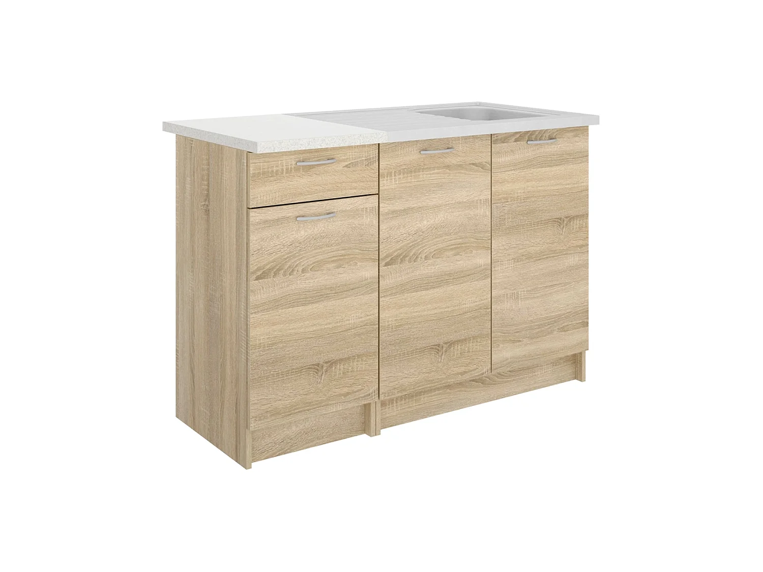 Conjunto de 2 módulos de cocina inferiores kirsten y natural y beige y madera para hogar moderno mueble de almacenaje  - Homekit