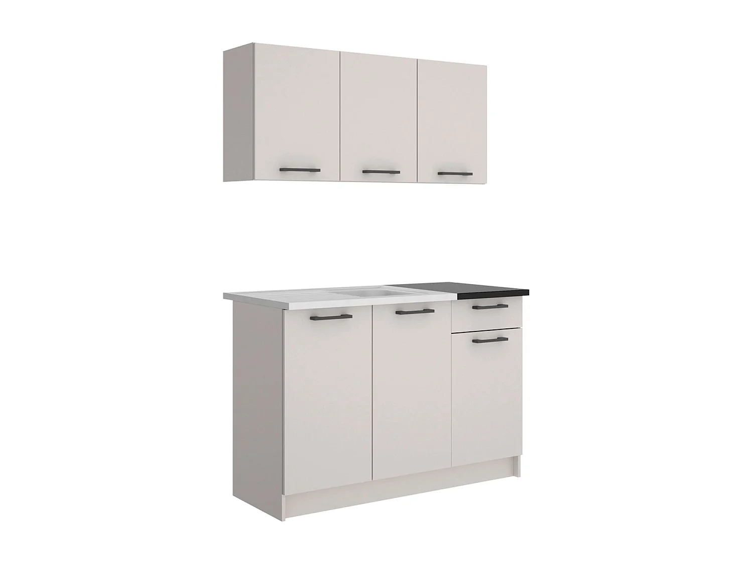 Cocina modular janelle y  negro y beige para hogar moderno mueble de almacenaje  - Homekit