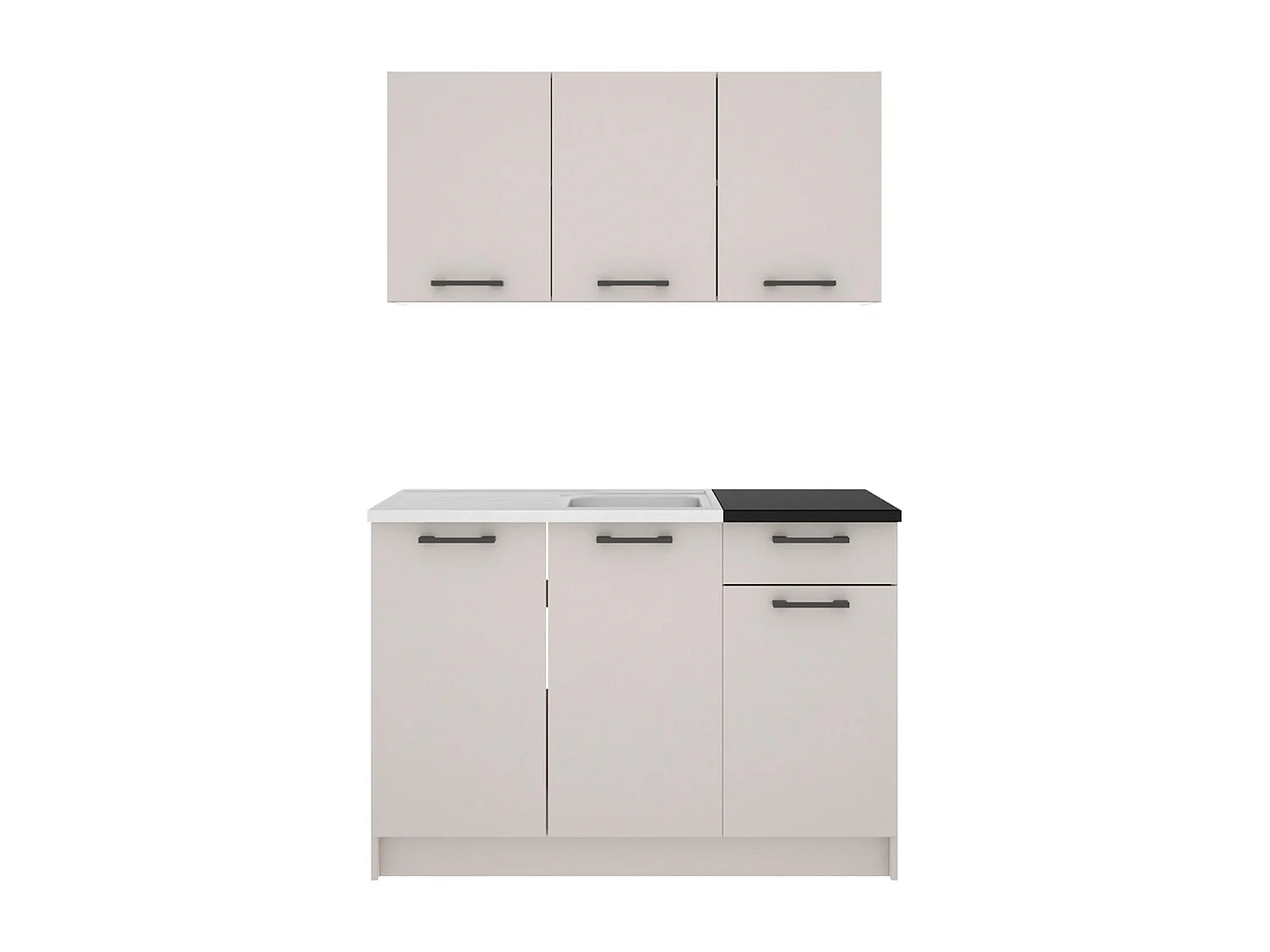 Cocina modular janelle y  negro y beige para hogar moderno mueble de almacenaje  - Homekit
