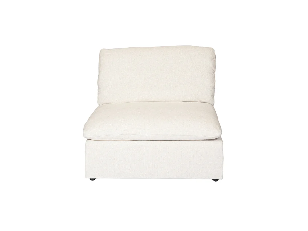 Cloud beige - Canapé en lin beige modulable 3 ou 4 places