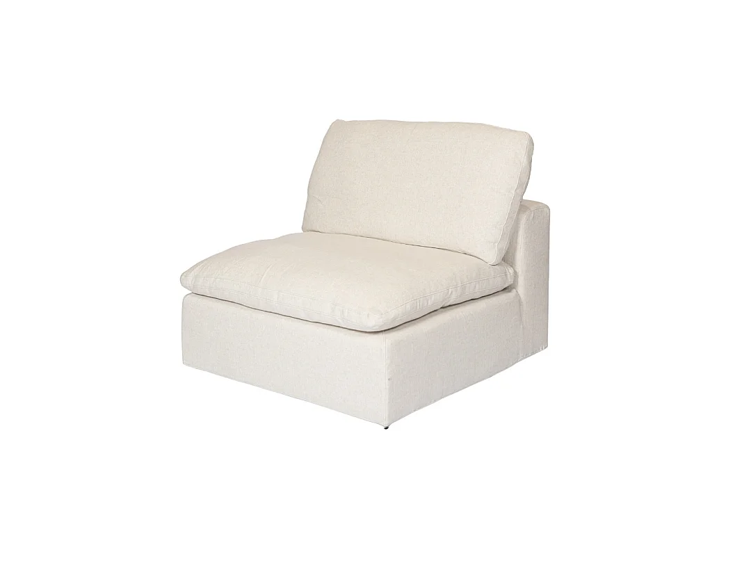 Cloud beige - Canapé en lin beige modulable 3 ou 4 places