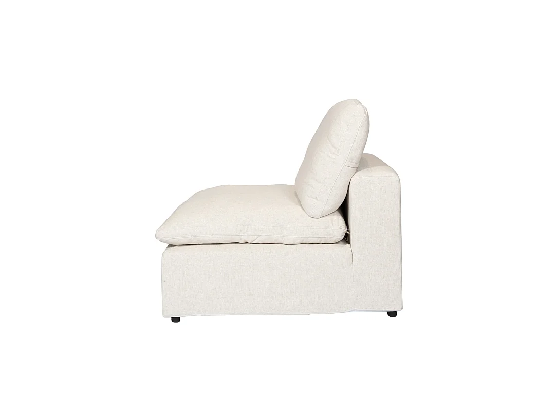 Cloud beige - Canapé en lin beige modulable 3 ou 4 places