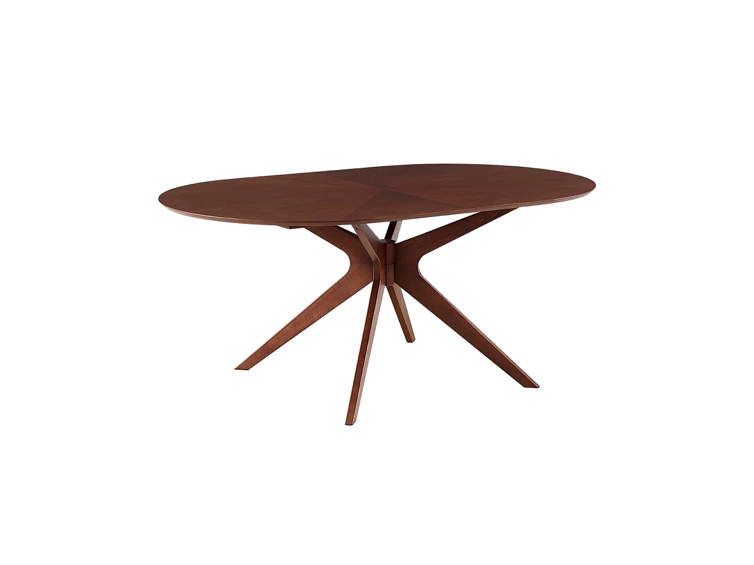 Mesa de comedor ovalada gina oscura madera para hogar moderno mueble de almacenaje  - Homekit