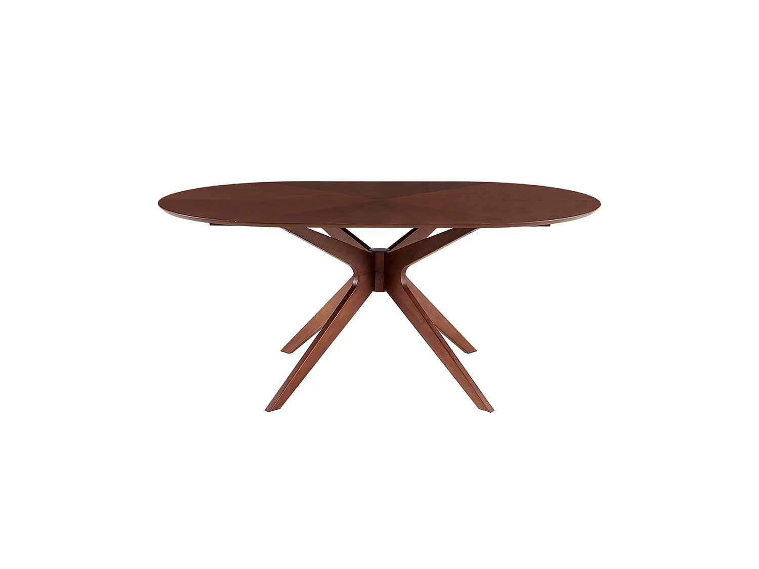 Mesa de comedor ovalada gina oscura madera para hogar moderno mueble de almacenaje  - Homekit