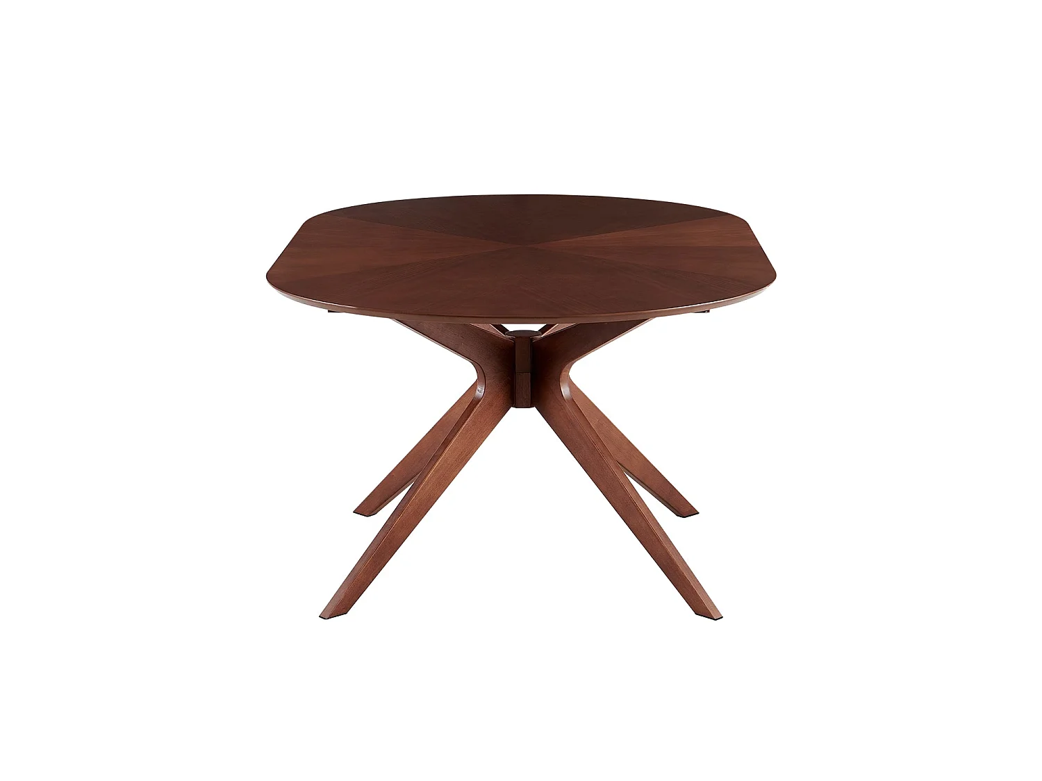 Mesa de comedor ovalada gina oscura madera para hogar moderno mueble de almacenaje  - Homekit
