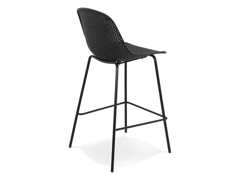 Lot de 4 tabourets mi-hauteur LOKI noir