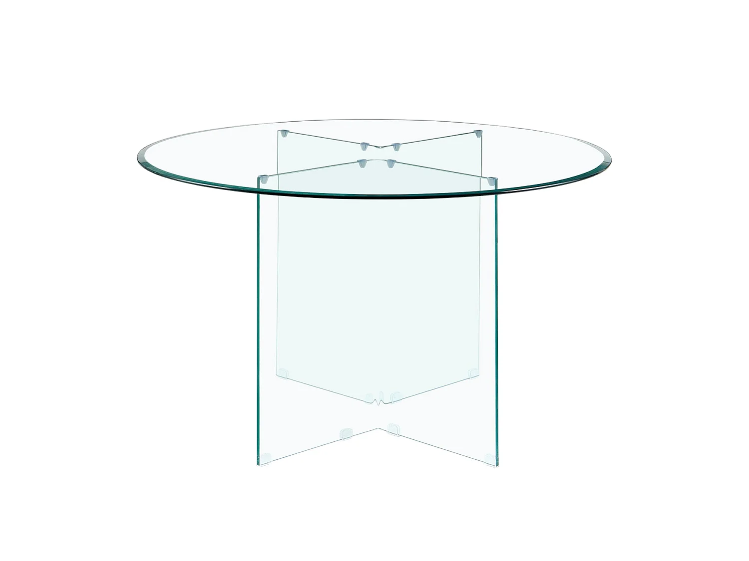 Mesa de comedor redonda mia transparente para hogar moderno mueble de almacenaje  - Homekit
