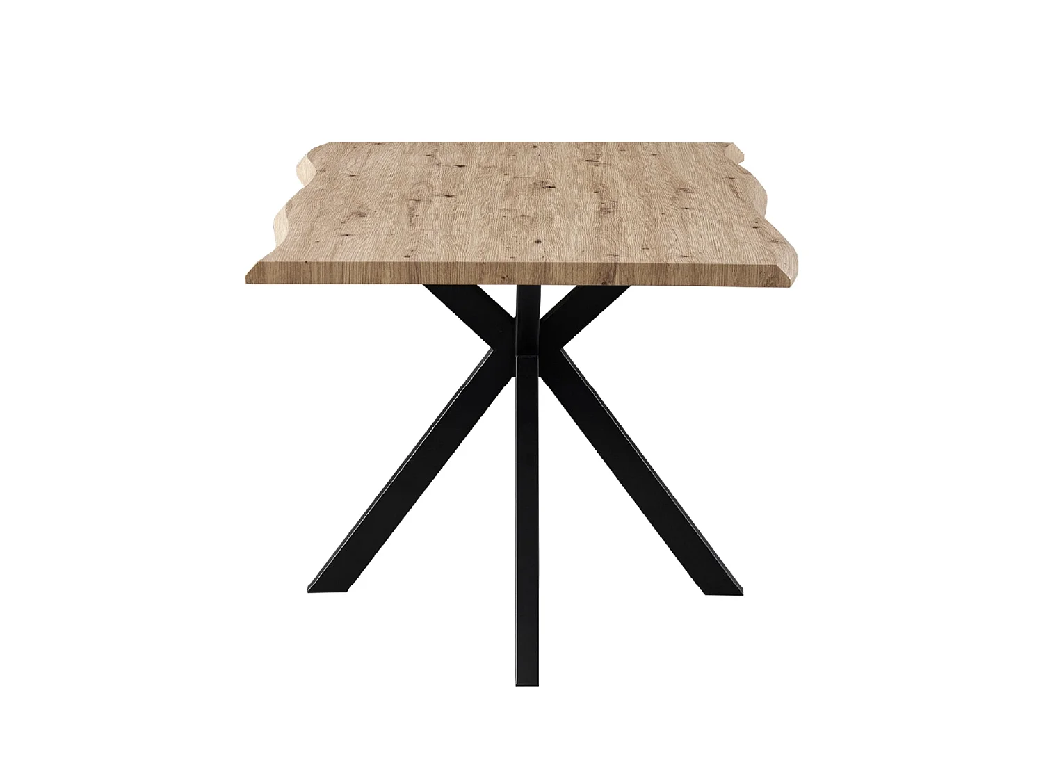 Mesa de comedor de sobre irregular thelma oscura madera para hogar moderno mueble de almacenaje  - Homekit