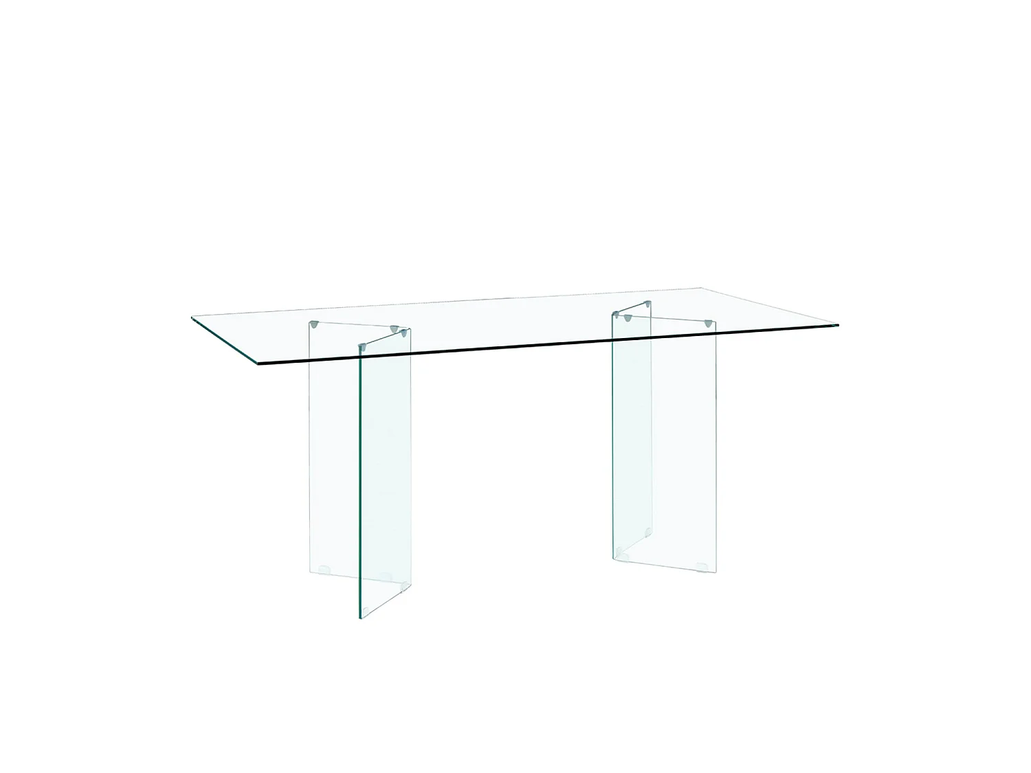 Mesa de comedor rectangular mia transparente para hogar moderno mueble de almacenaje  - Homekit
